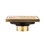 Sifon pardoseala 10x10 cm, iesire pe 40 mm, bronz antichizat - imagine 5