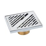 Sifon pardoseala 10x10 cm, iesire pe 40 mm, crom lucios