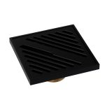 Sifon pardoseala 10x10 cm, iesire pe 40 mm, negru mat