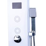 Panou de dus cu hidromasaj Venustar, inox 5 functii digital cu led, alb satin - imagine 3