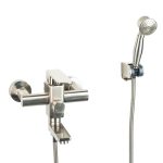Baterie cada, Venustar montare pe perete, pipa medie mobila, inox satinat