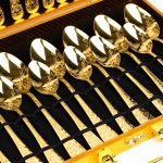 Set tacamuri din inox 24 piese, pentru 6 persoane, Venustar, luxury edition, gold - imagine 5
