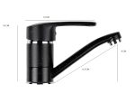 Baterie bucatarie Venustar, pipa medie mobila, granit negru - imagine 3