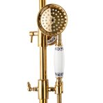 Coloana de dus Venustar, cu doua functii, montare pe perete, gold cu broderie ceramica - imagine 5