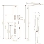 Panou de dus cu hidromasaj, Venustar cu 4 functii, rose satinat - imagine 2