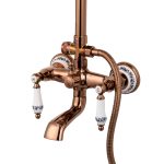 Coloana dus trei functii, rose Venustar, cu broderie ceramica - imagine 5