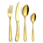 Set tacamuri din inox 24 piese, pentru 6 persoane, Venustar, luxury edition, gold - imagine 2