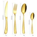 Set tacamuri din inox 24 piese, pentru 6 persoane, Venustar, luxury edition, gold - imagine 4