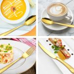 Set tacamuri din inox 24 piese, pentru 6 persoane, Venustar, luxury edition, gold - imagine 5