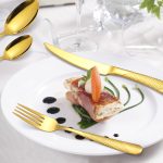 Set tacamuri din inox 24 piese, pentru 6 persoane, Venustar, luxury edition, gold - imagine 7