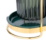 Suport tacamuri Venustar, cu doua recipiente, gold - imagine 6
