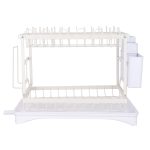 Suport vesela cu doua nivele, cu suport tacamuri, alb, 29X42X29 CM - imagine 2