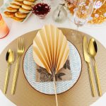 Set tacamuri din inox 24 piese, pentru 6 persoane, Venustar, luxury edition gold