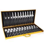 Set tacamuri din inox 48 piese, Venustar, luxury edition, chrome - imagine 3