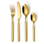 Set tacamuri din inox 48 piese, Venustar, luxury edition, gold - imagine 2