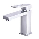 Baterie lavoar Venustar, design rectangular, crom lucios