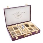 Set tacamuri din inox, cu model, 24 piese cu diplomat, RAWI-G20