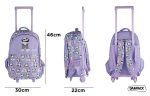 Rucsac mov cu panda tip troler, PA118-3 - imagine 2