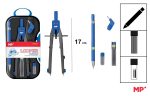 Trusa compas 5 piese creion mecanic, adaptor pentru markere, cutie de mine si ascutitor de creion, PA1191 - imagine 2