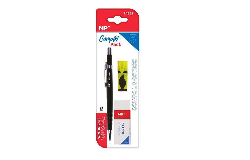 44796875 Set de scris, creion mecanic, guma de sters si marker PA662 - imagine 1