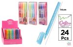 Set 4 bucati, marker evidentiator flourescent cu sclipici, multicolor, BD024-03 - imagine 3