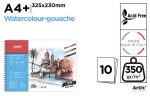 Bloc de desen A4+ pentru tempera-acuarela, 10 coli - imagine 2