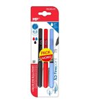 Set 3 pixuri cu cerneala lichida, albastru, negru si rosu