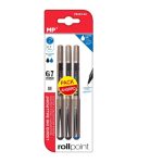 Set 3 pixuri cu cerneala lichida, 2 negre, 1 albastru