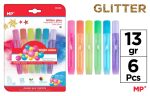 Lipici cu glitter 13gr, 6 culori deschise - imagine 3