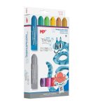 Tempera solida, 12 culori metalice