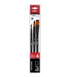 Set 3 pensule profesionale, doua rotunde de numere 12 si 18 si una plata de numarul 18