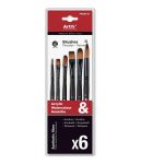 Set 6 pensule profesionale, plate si rotunde de numere 16, 10, 10, 8, 8 si 6
