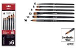 Set 6 pensule profesionale, plate si rotunde de numere 16, 10, 10, 8, 8 si 6 - imagine 3