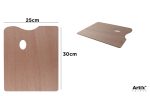 Paleta din lemn pentru amestecarea culorilor, 30 x 25 cm - imagine 3