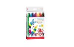 Set 12 carioci colorate cu varf dublu de dimensiuni diferite