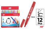 Set 12 markere colorate, varf gros de 3 mm - imagine 3
