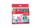 Set 12 markere colorate, cu corp triunghiular, varf 1.5 mm