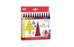 Set 24 markere colorate cu corp triunghiular, varf 1.5 mm