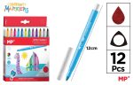 Set 12 markere triunghiulare colorate cu sclipici, 12 cm - imagine 3