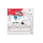 Panza de colorat cu desen pretiparit, 20 x 20 cm, felie de tort