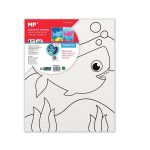 Panza de colorat cu desen pretiparit, 20 x 25 cm, peste in apa