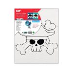 Panza de colorat cu desen pretiparit, 20 x 25 cm, craniu