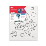 Panza de colorat cu desen pretiparit, 20 x 25 cm, ursulet in spatiu