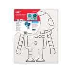 Panza de colorat cu desen pretiparit, 20 x 25 cm, robotel