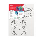 Panza de colorat cu desen pretiparit, 20 x 25 cm, rac si steluta de mare