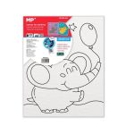 Panza de colorat cu desen pretiparit, 20 x 25 cm, elefant