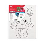 Panza de colorat cu desen pretiparit, 20 x 25 cm, ren