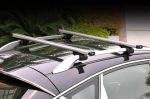 Set bare transversale din aluminiu, negre 130 cm - imagine 2