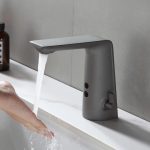 Baterie lavoar senzor VENUS STAR smart cu mixer, DC6V gri mat - imagine 4