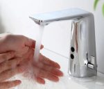 Baterie lavoar senzor VENUS STAR smart cu mixer, DC6V crom lucios - imagine 2